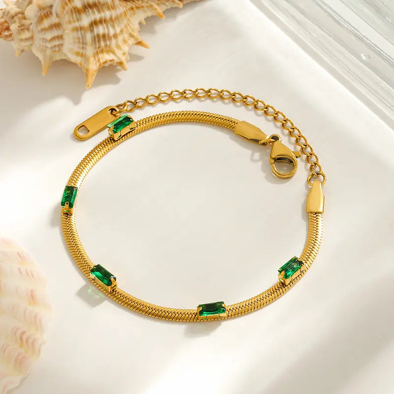 Classic Cubic Zircon Serpent Bracelet